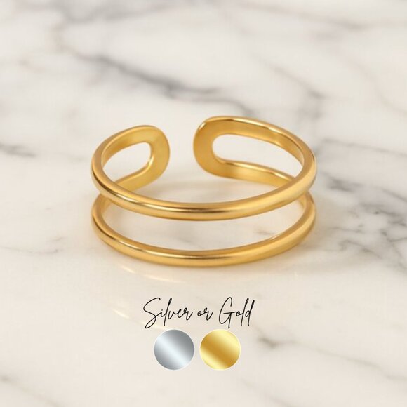 "Astrid" Layered Waterproof Ring - Picture 1 of 3